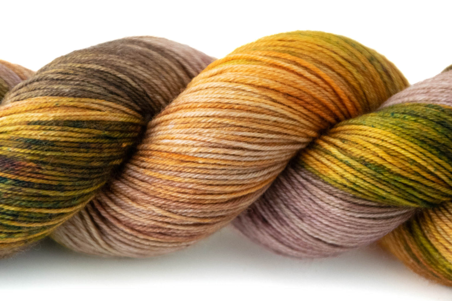 Close view of the orange, brown, and green variegated sections of You Are Special.