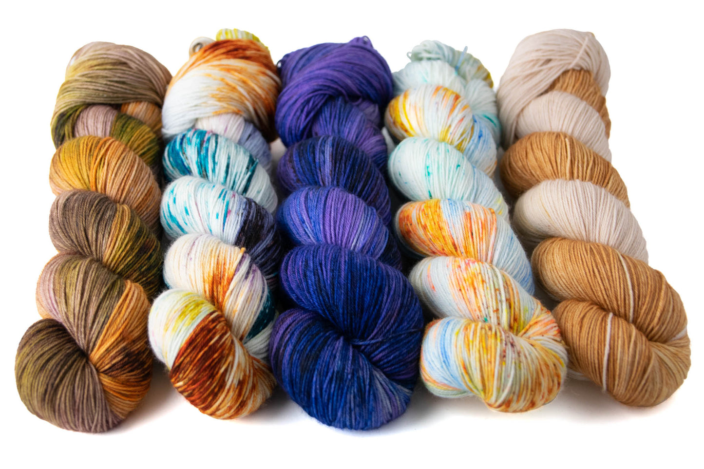 All the variegated colorways in the Neighborhood collection.