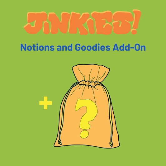 The Jinkies! add-on includes notions, a project bag, and other goodies.